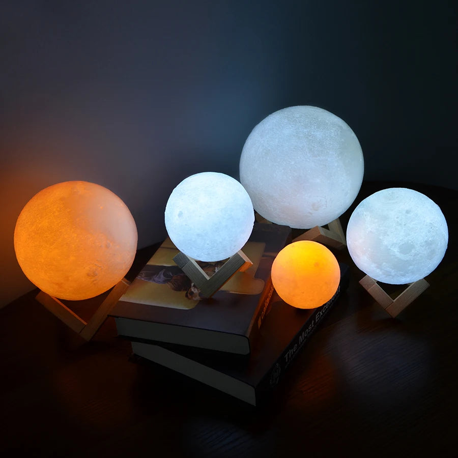 3D Moon Lamp -16 Color LED Touch Night Light