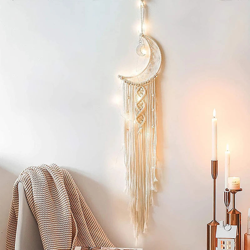 Boho Macrame Dream Catcher Wall Hanging