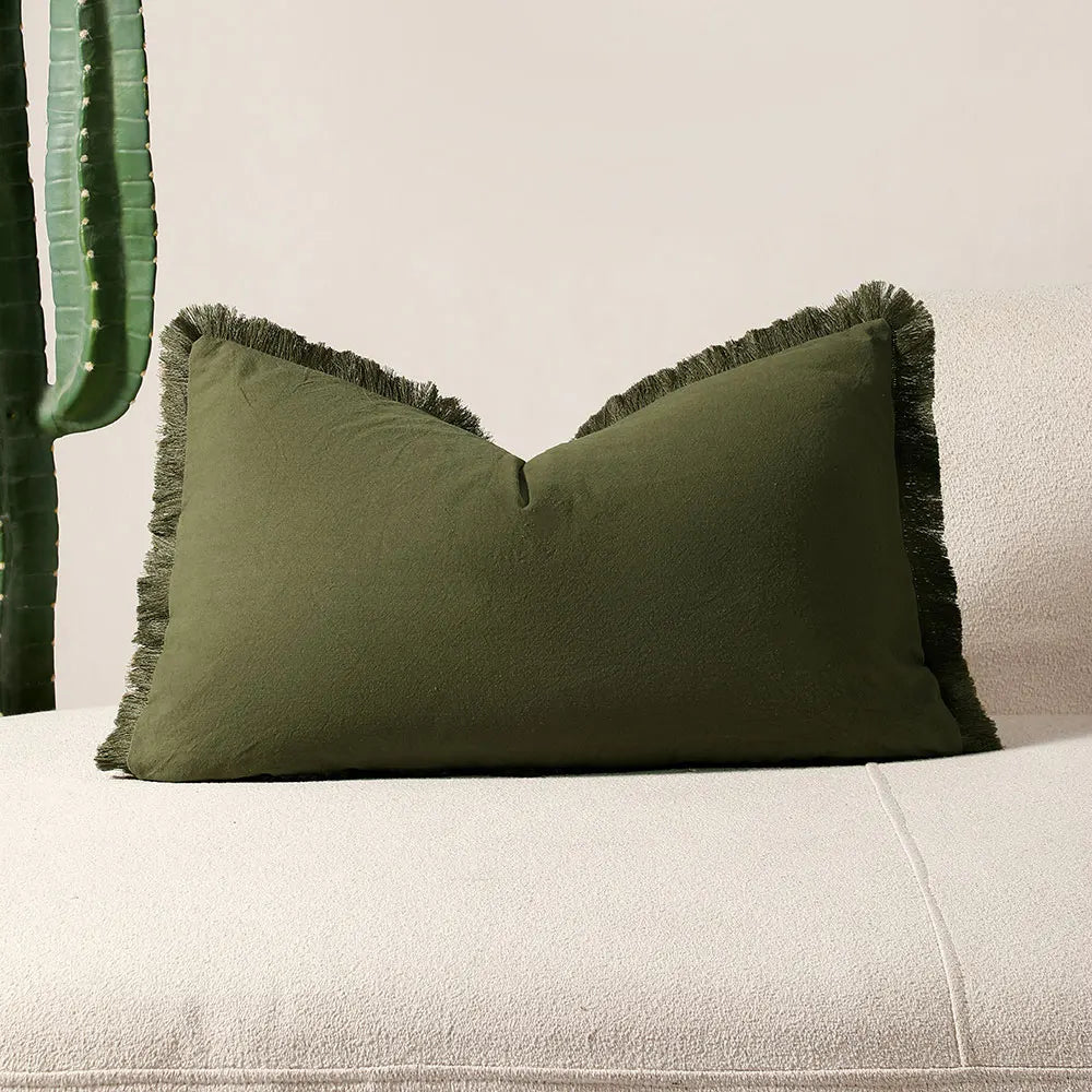 Boho Throw Pillow Cover -Soft Decorative Cushion for Living Room