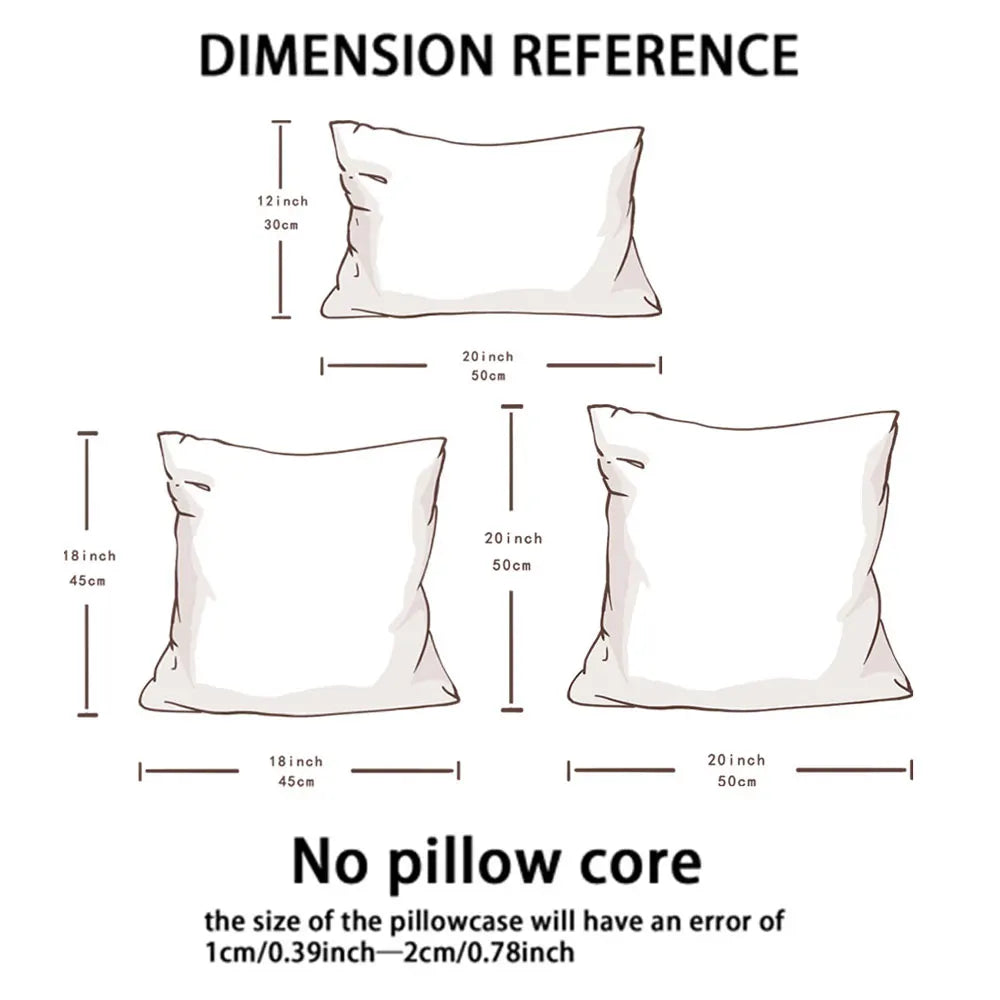 Boho Throw Pillow Cover -Soft Decorative Cushion for Living Room