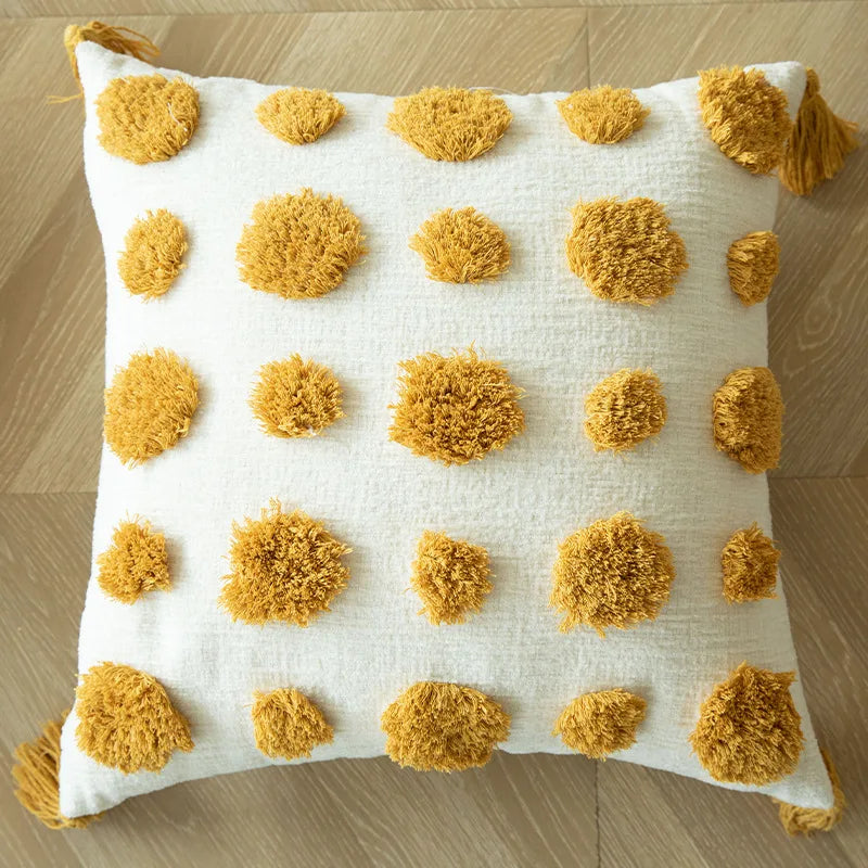Boho Tassel Cushion Cover – Decorative Pillow Cover for Cozy Home Decor