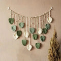 Boho Macrame Tapestry Leaf Feather Wall Hanging