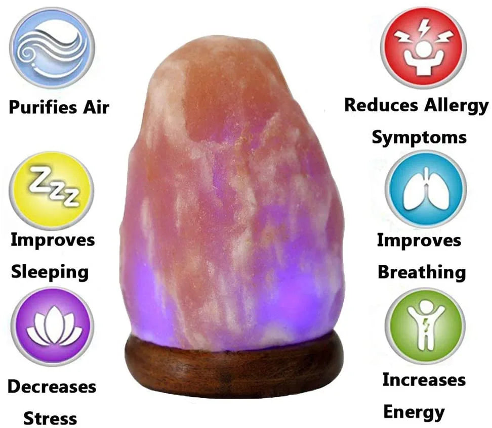 Himalay Salt Lamp-7 Color USB Night Light Boho Home Decor