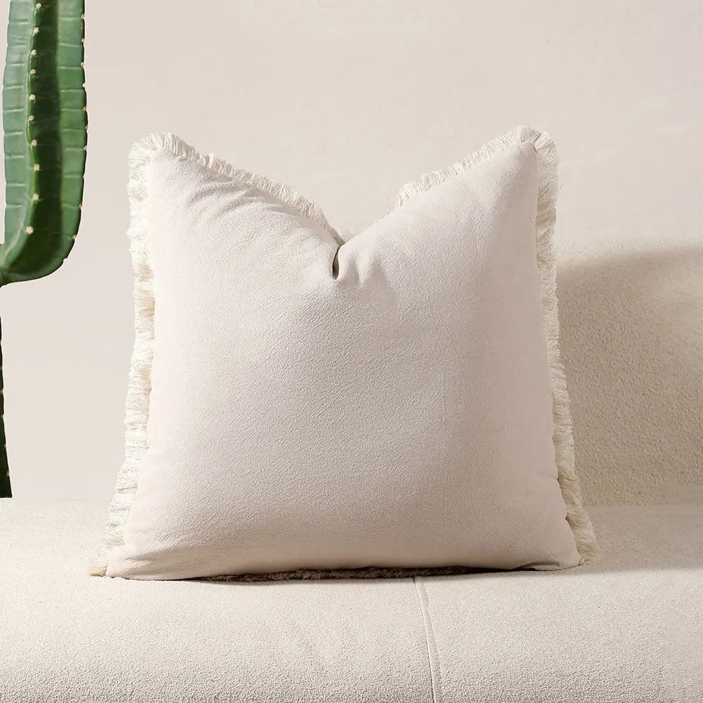 Boho Throw Pillow Cover -Soft Decorative Cushion for Living Room