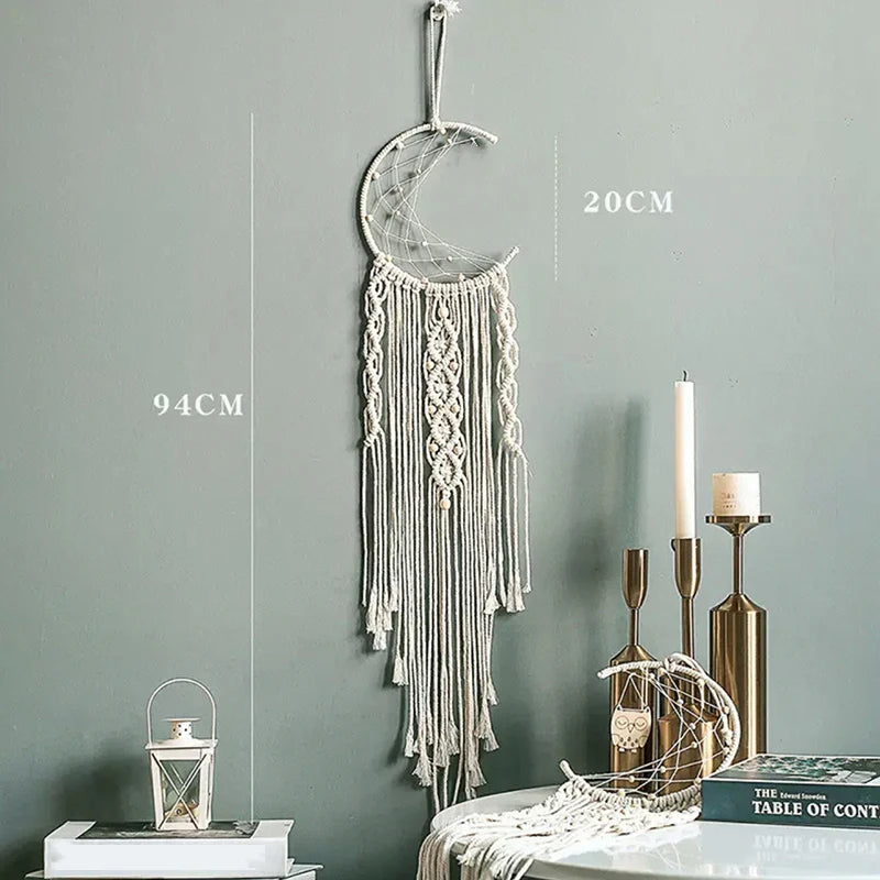 Boho Macrame Dream Catcher Wall Hanging