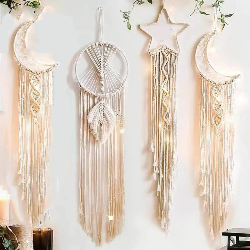 Boho Macrame Dream Catcher Wall Hanging