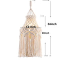 Boho Macrame Pendant Lamp Shade | Handknitted Vintage Ceiling Light Cover