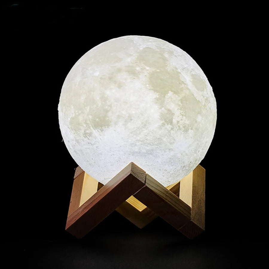 3D Moon Lamp -16 Color LED Touch Night Light