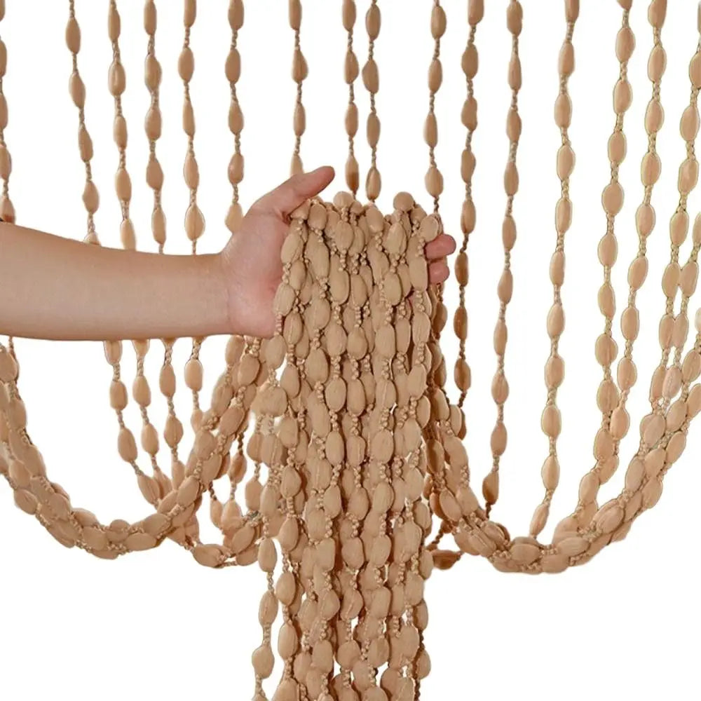 Boho Wooden Bead Curtain Bohemia Door &Window Hanging Decor