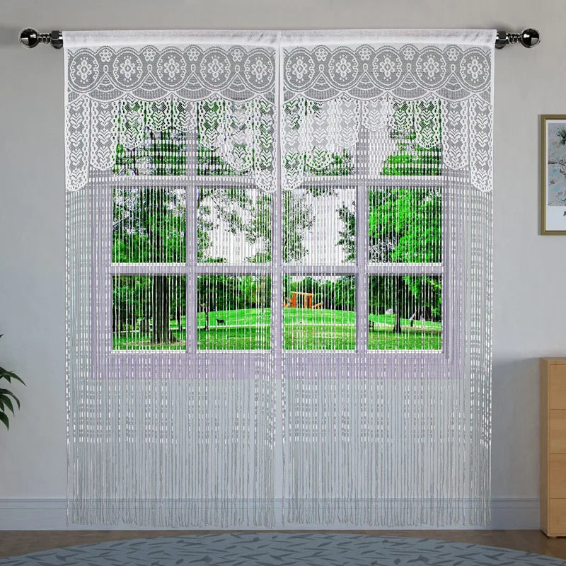 Boho Macrame Lace Door Curtain