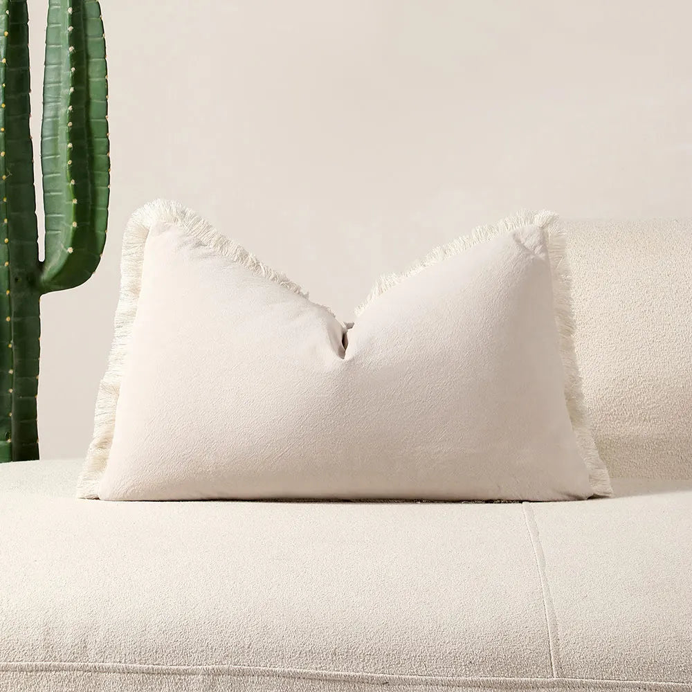 Boho Throw Pillow Cover -Soft Decorative Cushion for Living Room