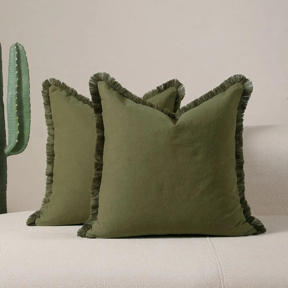 Boho Throw Pillow Cover -Soft Decorative Cushion for Living Room