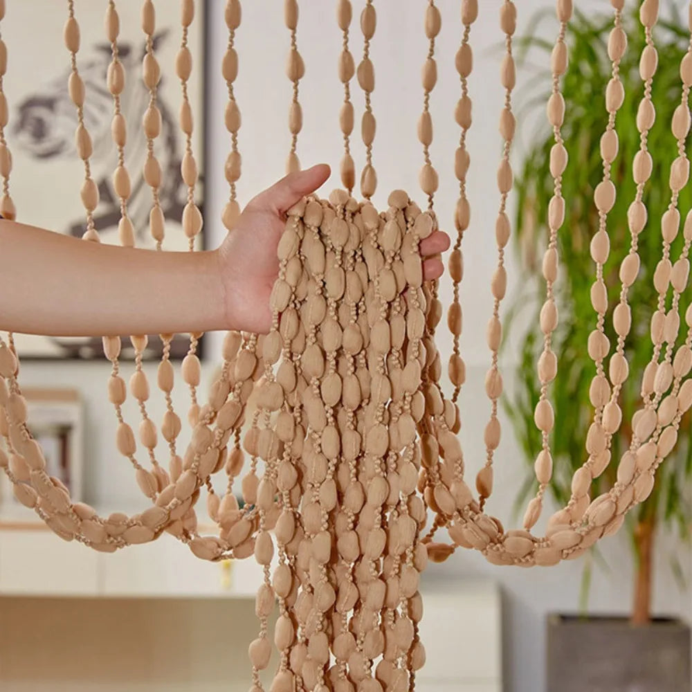 Boho Wooden Bead Curtain Bohemia Door &Window Hanging Decor