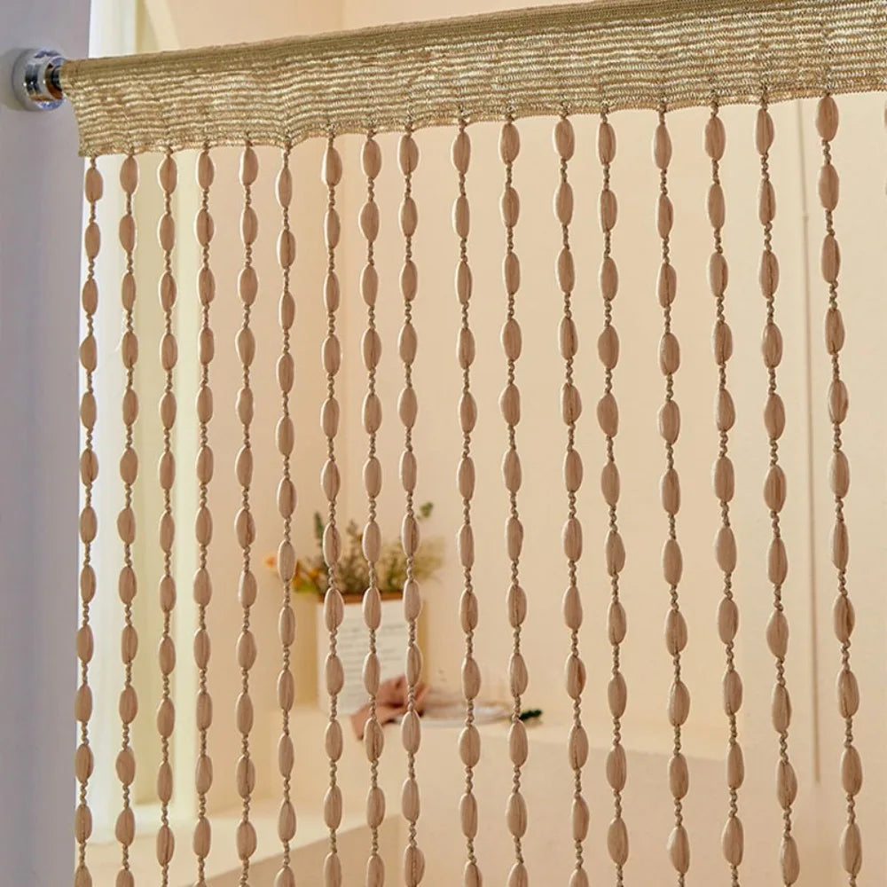 Boho Wooden Bead Curtain Bohemia Door &Window Hanging Decor