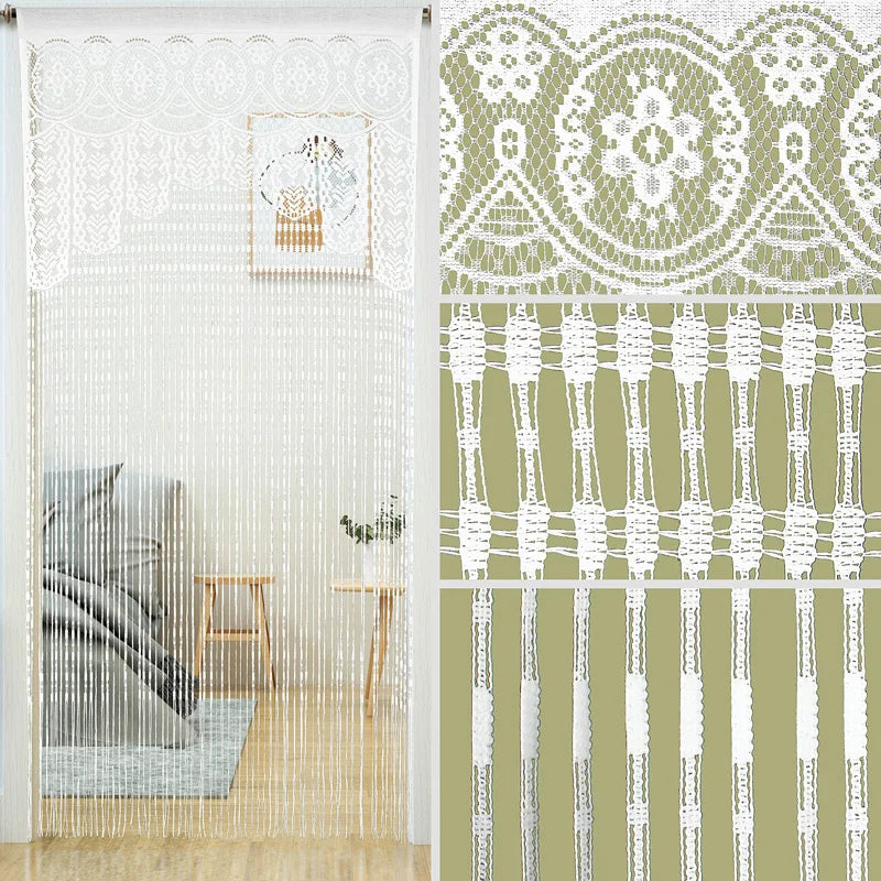 Boho Macrame Lace Door Curtain